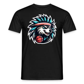 Stachelschwein-Basketballmannschaft - Männer T-Shirt - Schwarz - Vorne - AI Model Male 178 light (178cm)