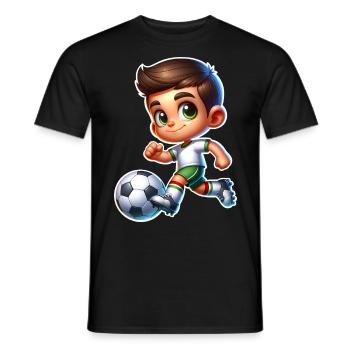 Soccer - Men's T-Shirt - black - Front - AI Model Male 178 light (178cm)