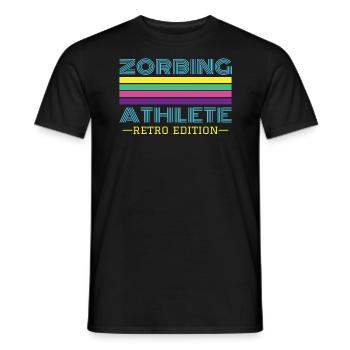 Drôle de Zorbing Rétro des années 90 - T-shirt homme - noir - Devant - AI Model Male 178 light (178cm)