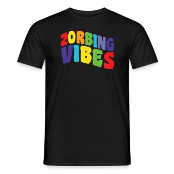 Zorbing Vibes Groovy Zorbing - Men's T-Shirt - black - Front - AI Model Male 178 light (178cm)