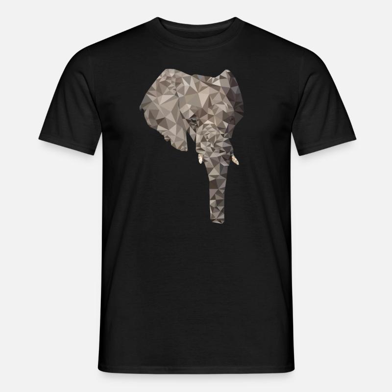 Polygone d’éléphant - T-shirt homme - noir
