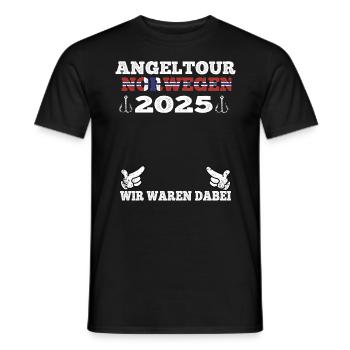 We were there Fishing Trip Norway 2025 - Men's T-Shirt - black - Front - AI Model Male 178 light (178cm)