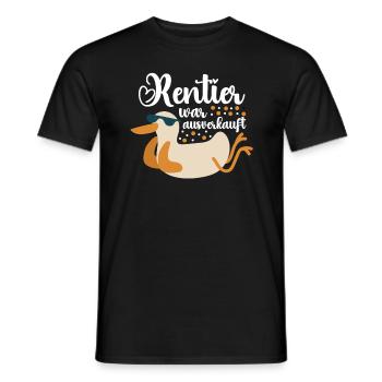 Drôle de dicton canard renne de Noël était sorti - T-shirt homme - noir - Devant - AI Model Male 178 light (178cm)