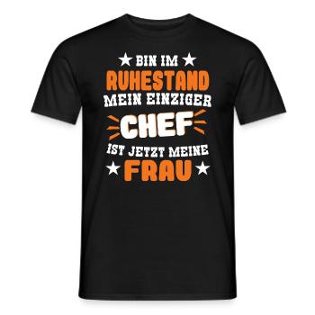 I'm retired My only is my wife - Men's T-Shirt - black - Front - AI Model Male 178 light (178cm)