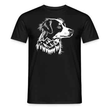 Australischer Schäferhund Berg - Männer T-Shirt - Schwarz - Vorne - AI Model Male 178 light (178cm)