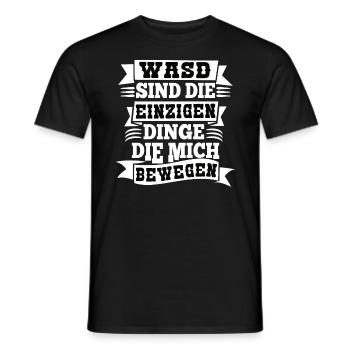 WASD are the only things that move me - Men's T-Shirt - black - Front - AI Model Male 178 light (178cm)