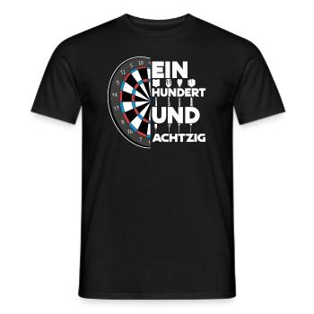 180 fléchettes Fléchettes drôles - T-shirt homme - noir - Devant - AI Model Male 178 light (178cm)
