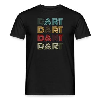 Dart Evolution Retro Dart Dartspieler Hobby - Männer T-Shirt - Schwarz - Vorne - AI Model Male 178 light (178cm)