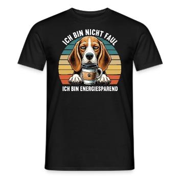 Ich Bin Nicht Faul Beagle Beaglebesitzer Beagles - Männer T-Shirt - Schwarz - Vorne - AI Model Male 178 light (178cm)
