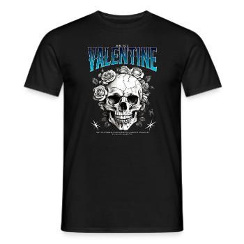 Singel Valentine Streetwear - Männer T-Shirt - Schwarz - Vorne - AI Model Male 178 light (178cm)