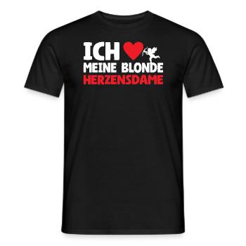 J’adore ma chérie blonde - T-shirt homme - noir - Devant - AI Model Male 178 light (178cm)