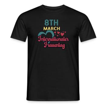 Internationaler Frauentag - Männer T-Shirt - Schwarz - Vorne - AI Model Male 178 light (178cm)