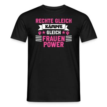 Frauen Power Frauentag - Männer T-Shirt - Schwarz - Vorne - AI Model Male 178 light (178cm)