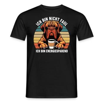 Ich Bin Nicht Faul Bordeaux Dogge Bordeauxs - Männer T-Shirt - Schwarz - Vorne - AI Model Male 178 light (178cm)