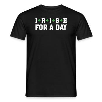 Irlandais d’un jour - T-shirt homme - noir - Devant - AI Model Male 178 light (178cm)