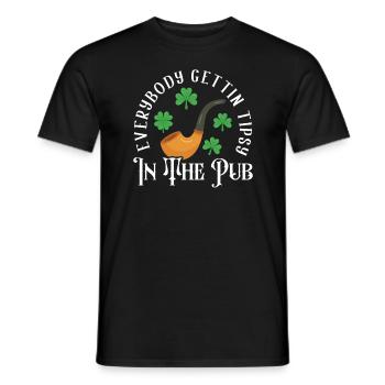 Tout le monde reçoit la journée de Patricks éméchés - T-shirt homme - noir - Devant - AI Model Male 178 light (178cm)