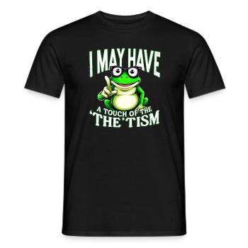 Je peux avoir une touche de tshirt tism - T-shirt homme - noir - Devant - AI Model Male 178 light (178cm)