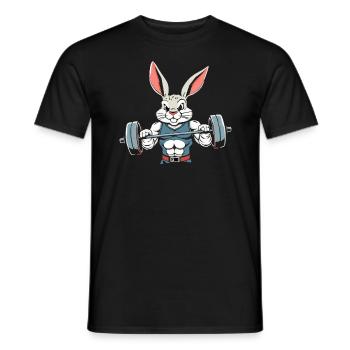 Osterhase Auf Pump Gym - Männer T-Shirt - Schwarz - Vorne - AI Model Male 178 light (178cm)