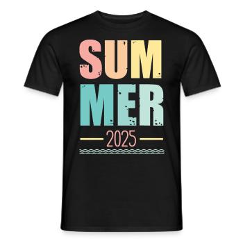 Summer 2025 - Men's T-Shirt - black - Front - AI Model Male 178 light (178cm)