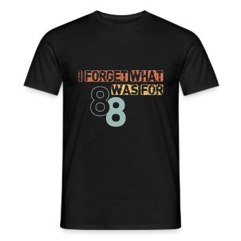 oublier, drôle, hommes, femmes, - T-shirt homme - noir - Devant - AI Model Male 178 light (178cm)