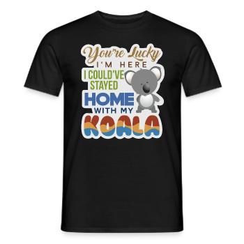 Süßes Koala Tier Liebe Australien Geschenk Kinder - Männer T-Shirt - Schwarz - Vorne - AI Model Male 178 light (178cm)