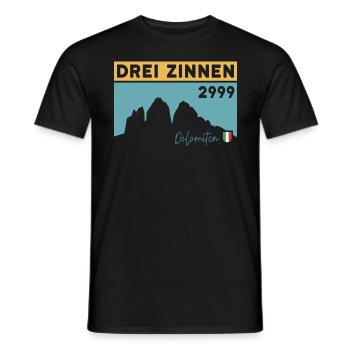 Drei Zinnen Tre Cime Lavaredo Dolomiten Wanderung - Männer T-Shirt - Schwarz - Vorne - AI Model Male 178 light (178cm)