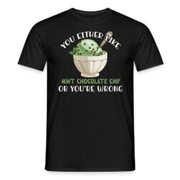 Soit vous aimez les pépites de chocolat à la menthe, soit vous - T-shirt homme - noir - Devant - AI Model Male 178 light (178cm)
