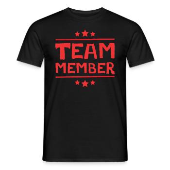 Team Mitglied - Männer T-Shirt - Schwarz - Vorne - AI Model Male 178 light (178cm)