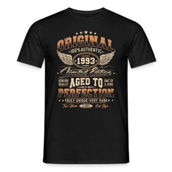 Original 1993 Vintage Born Cadeau d’anniversaire - T-shirt homme - noir - Devant - AI Model Male 178 light (178cm)