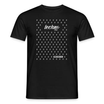 TECHNO ONLY SKULLS - Männer T-Shirt - Schwarz - Vorne - AI Model Male 178 light (178cm)