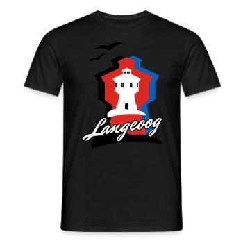 Langeoog Style mit Wasserturm - Männer T-Shirt - Schwarz - Vorne - AI Model Male 178 light (178cm)