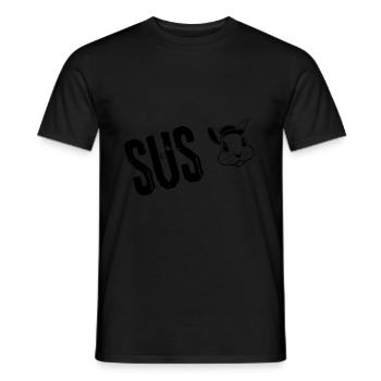 Sus-Vibes | Jugendwort - Männer T-Shirt - Schwarz - Vorne - AI Model Male 178 light (178cm)