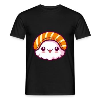 Sushi Kawaii - Männer T-Shirt - Schwarz - Vorne - AI Model Male 178 light (178cm)