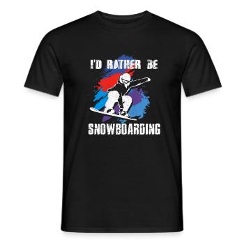 Snowboard Snowboarder Snowboarden - Männer T-Shirt - Schwarz - Vorne - AI Model Male 178 light (178cm)