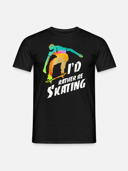 Skateboard Skater Skaten Longboard Waveboard - Männer T-Shirt - Schwarz