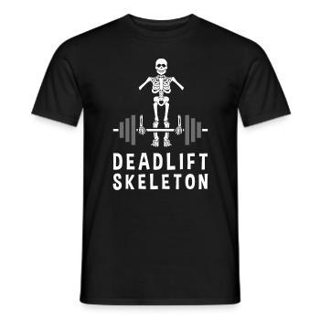 Deadlift - Levage de croix Squelette Fitness - T-shirt homme - noir - Devant - AI Model Male 178 light (178cm)