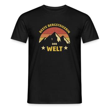 Beste Klettererin der Welt Bergsteigerin Design - Männer T-Shirt - Schwarz - Vorne - AI Model Male 178 light (178cm)