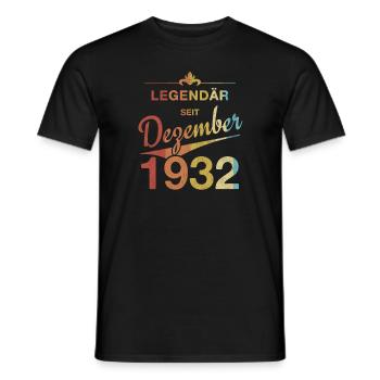 90e anniversaire légendaire Novembre 1932 Volume 32 - T-shirt homme - noir - Devant - AI Model Male 178 light (178cm)