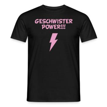Geschwister Power Blitz Nerdy Superkraft Familie - Männer T-Shirt - Schwarz - Vorne - AI Model Male 178 light (178cm)