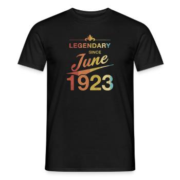 100. Geburtstag Legendär Juni 1923 Jahrgang 23 - Männer T-Shirt - Schwarz - Vorne - AI Model Male 178 light (178cm)