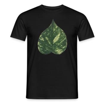 Schismatoglottis leaf plantlover botany nature - Men's T-Shirt - black - Front - AI Model Male 178 light (178cm)