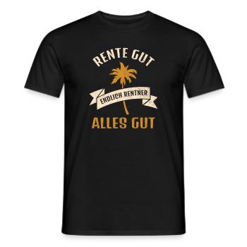 Endlich Rente 2023 Geschenk Rentenbeginn Ruhestand - Männer T-Shirt - Schwarz - Vorne - AI Model Male 178 light (178cm)