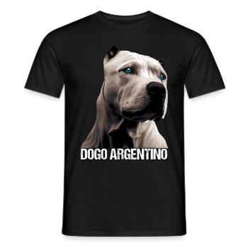 Dogo Argentino Hund Design für Hundeliebhaber - Männer T-Shirt - Schwarz - Vorne - AI Model Male 178 light (178cm)