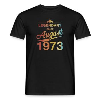 50e anniversaire Légendaire Août 1973 Volume 73 - T-shirt homme - noir - Devant - AI Model Male 178 light (178cm)