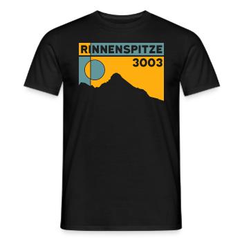Rinnenspitze Berg Wanderung Klettersteig Stubaital - Männer T-Shirt - Schwarz - Vorne - AI Model Male 178 light (178cm)