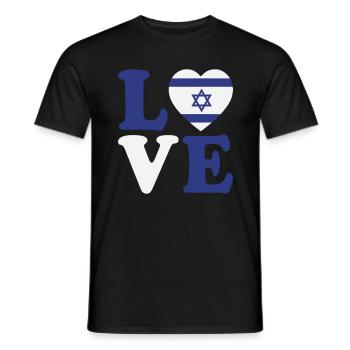 Israel - Men's T-Shirt - black - Front - AI Model Male 178 light (178cm)