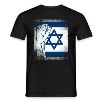 Israel - Men's T-Shirt - black - Front - AI Model Male 178 light (178cm)