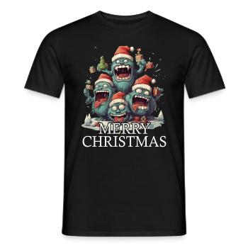 Monstres de Noël - T-shirt homme - noir - Devant - AI Model Male 178 light (178cm)