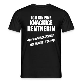 Knackige Rentnerin Rente - Männer T-Shirt - Schwarz - Vorne - AI Model Male 178 light (178cm)