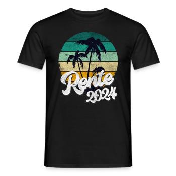 Départ à la retraite 2024 - T-shirt homme - noir - Devant - AI Model Male 178 light (178cm)